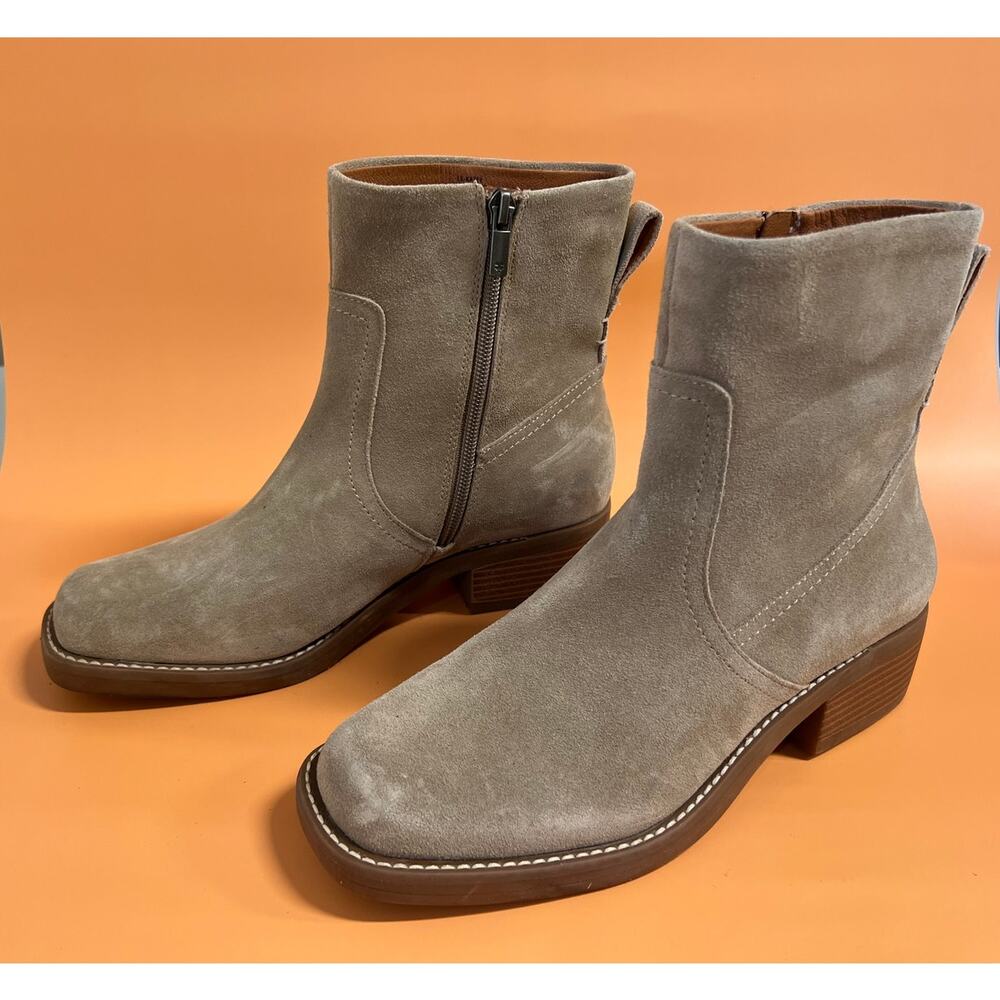 Lucky Brand Kazey Boots Square Toe Tan Women's Size 7.5M 38 EUR